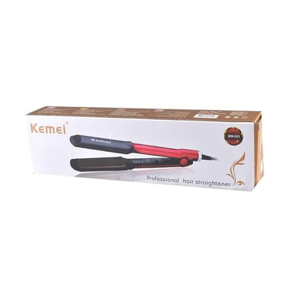 Kamei Hair Straightener KM-531 Family-Friendly Hair Styling with Powerful Motor & Steel Blades | Perfect Kemei Hair Straightener for Women! - Image 3
