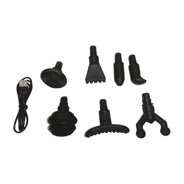 BLUEIDEA Cordless Rechargeable Massager, 8-in-1 Power Massager, Compact, BLD-328 (FIROZI, TRAVEL) - Image 4