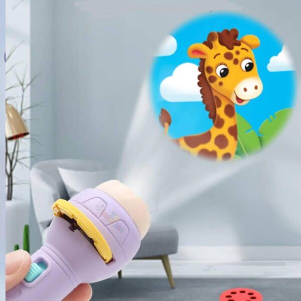 Toy Imagine Projector Torch for Kids Creativity Toy Children Flashlight Projection Light Cognitive Animals Marine 1 Electric Torch with 3 Slides (24 Pictures) - Image 4