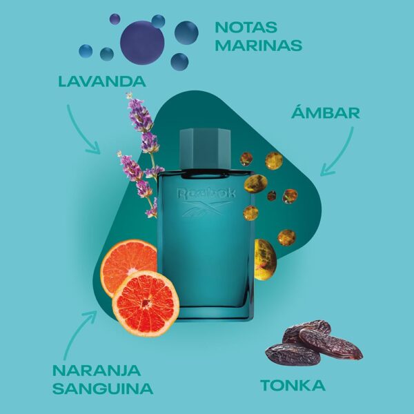 Reebok Cool Your Body Perfumes Men's Eau De Toilette, 100ml With Spray Male Fragrance - Fresh - Image 3