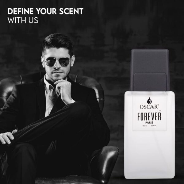 Oscar Forever Paris Black | Long Lasting Perfume for Men | Woody Aromatic Fragrance| Notes of Amber, White Musk | 100ml | Original Forever Paris Perfume - Image 5