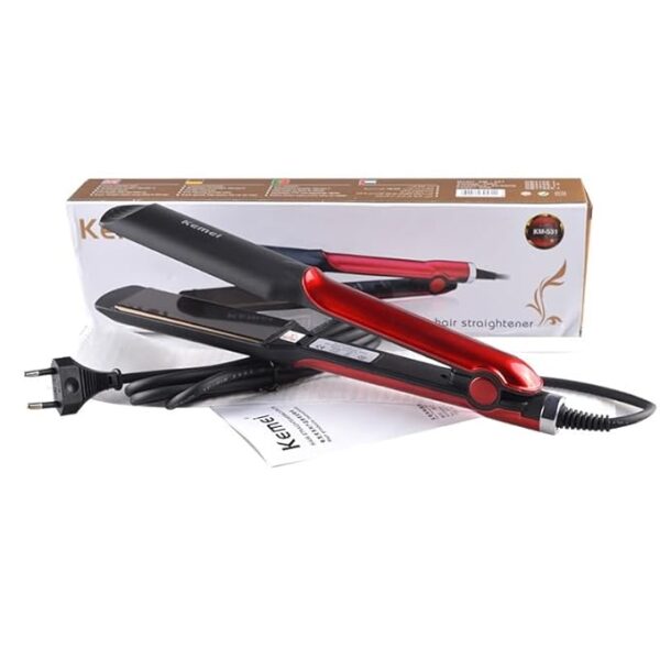 Kamei Hair Straightener KM-531 Family-Friendly Hair Styling with Powerful Motor & Steel Blades | Perfect Kemei Hair Straightener for Women!