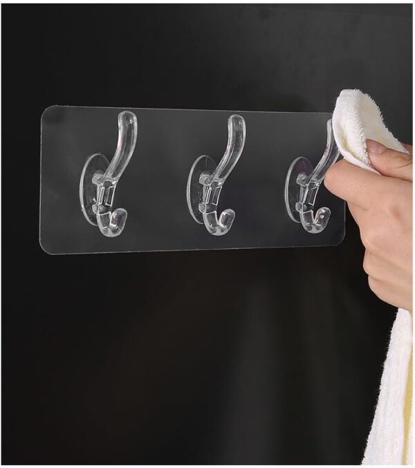 SPHINX Heavy Duty Adhesive Hooks, Damage-Free Wall Hooks, Waterproof Kitchen & Bathroom Hooks, Multipurpose Self-Adhesive Removable Hooks, Strong Sticky Hooks for Hanging (Hanger 6 Hooks, 2)
