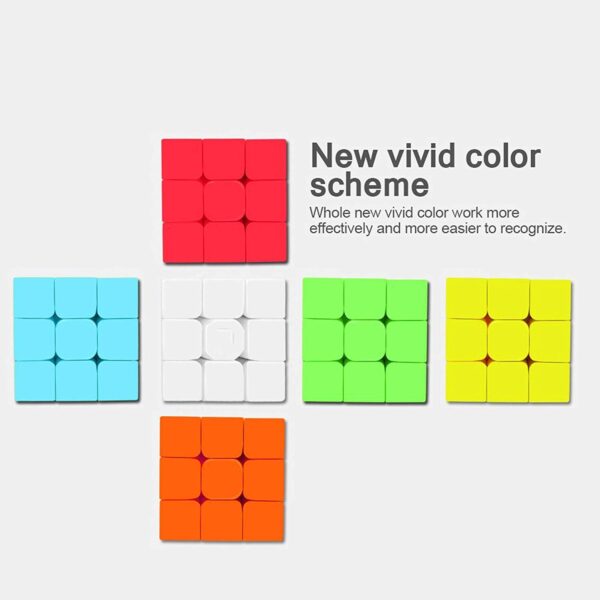 Storio Cubes 3X3 High Speed Sticker Less Magic Puzzle Cube Game Toy Pack of 2,Multicolor,for Kid - Image 4