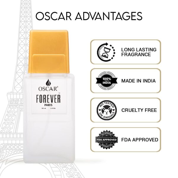 Oscar Forever Rose Gold | Aromatic Fougere Fragrance | Long Lasting Perfume For Women | 100ml - Image 2