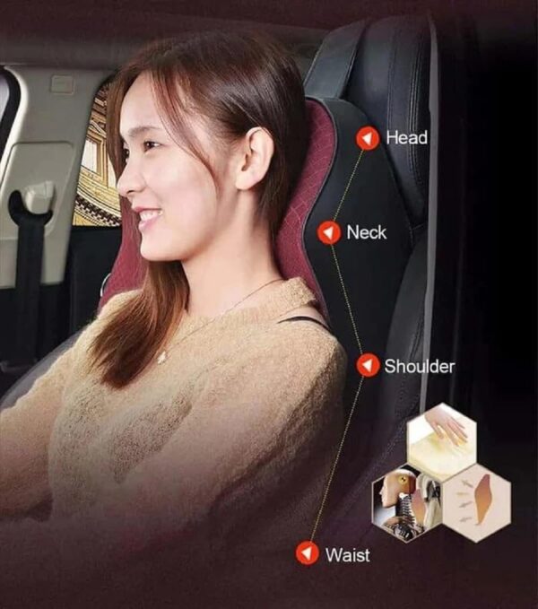 Sounce Car Neck Rest Pillow | 2 Years Warranty | Memory Foam Neck Pillow for Car, Car Seat Head Rest Cushion for Neck & Cervical Support - Relieves Pain (Large, Black, Pack of 1) - Image 2