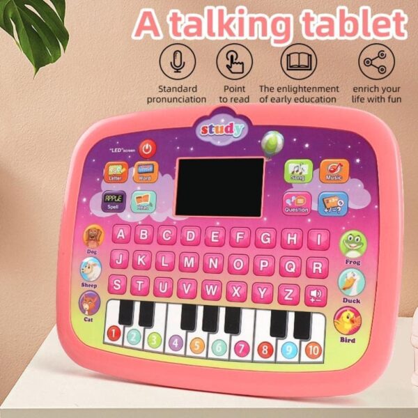 Liboshe Educational Learning Kids Laptop Tablet with LED Screen Music Fun Toy Activities Computer Plus Piano for Kids and Toddlers from 1- 8 Years Old - Image 2