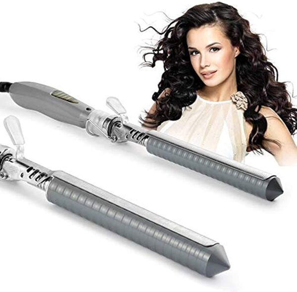 Veentus Professional Hair Curler Iron Rod Brush Styler for Women Professional Hair Curler Tong with Machine Stick and Rolle (Silver) - Image 4