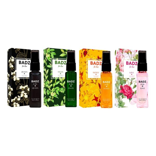 BADZ for HER - Luxury Perfume Collection - Gift box with 4 different fragrance (Honey, Queen, Love, Angel) - Image 5