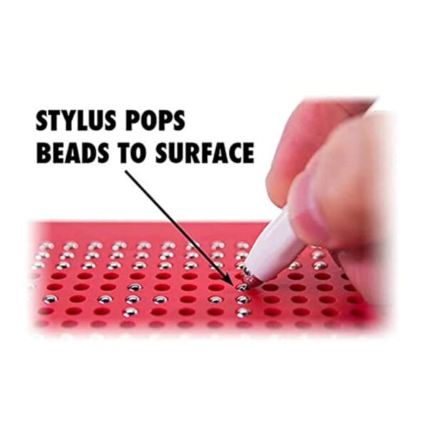 PANCIKAA Magnetic Drawing Pad with Stylus Pen & 10 Pattern Card | Magnet Toy for Kids - Metal Bals | Erasable Doodle Writing Toys Board | Random Color - 380 Magnets | Sketch Pands for Kid/Child - Image 9