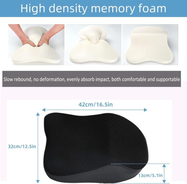 Sounce Car Neck Rest Pillow | 2 Years Warranty | Memory Foam Neck Pillow for Car, Car Seat Head Rest Cushion for Neck & Cervical Support - Relieves Pain (Large, Black, Pack of 1) - Image 4