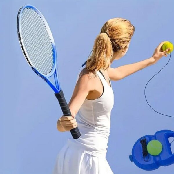 Storescent Tennis Trainer Rebound Ball with String Solo Tennis Trainer Set Self Tennis Practice Ball with String Cricket Trainer Rebound Ball with Rope Fill Sand or Water (Multicolor) - Image 4