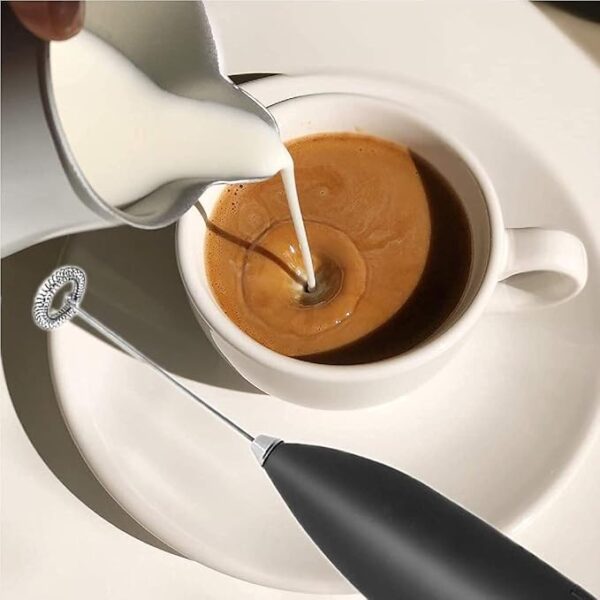 DS Enterprise Stainless Steel Mini Hand Blender for Coffee/Egg Beater | Milk Frother Electric Foam Maker Classic Sleek Design Hand Blender Mixer, Egg Beater, Coffee, Juice, Cappuccino, Lassi Blender - Image 2
