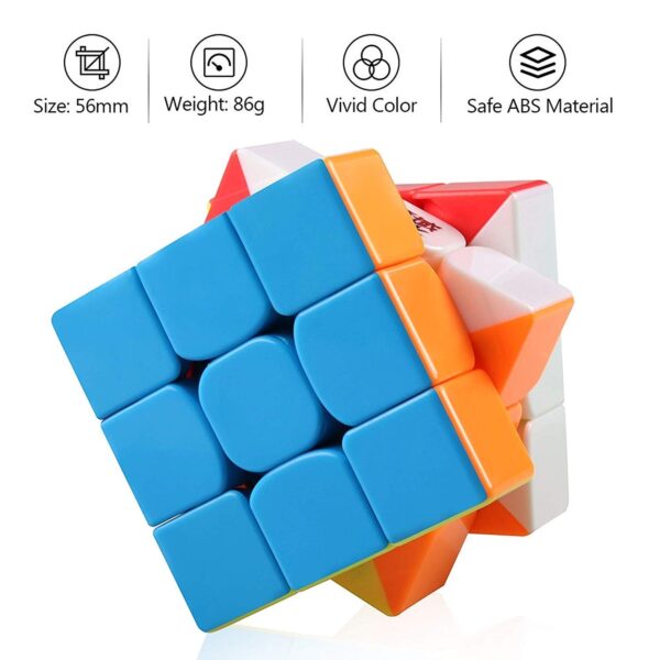 Storio Cubes 3X3 High Speed Sticker Less Magic Puzzle Cube Game Toy Pack of 2,Multicolor,for Kid - Image 6