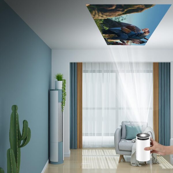 mart Projector for Home 4K Support, Native 720p HD Resolution, 2500 Lumen, Rotabable Design, Speaker, Android 11 with Built-in Apps (Netflix, Prime, YouTube) WiFi, 100''Max Display - Image 6