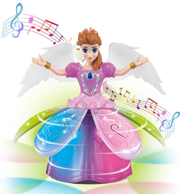 iChoice Angel Girl with Light and Music, Dancing Rotating Musical Fairy Princes Angel Doll Toy for Kids (Angel Girl). - Image 2