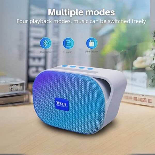 Woos StarBeat Bluetooth Speaker Fill Your Space with 10W Output, RGB LED, Mobile Holder, USB/TF Inputs - Musical Marvel for Elegance! - Image 5