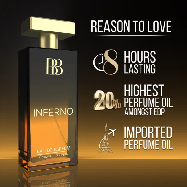 Bergamot Beaute Inferno Perfume for Men100ml | Premium Long Lasting Fragrance with Musk and Citrus | Best EDP Gift for Men (Eau De Parfum) | Luxury Man perfume - Image 4