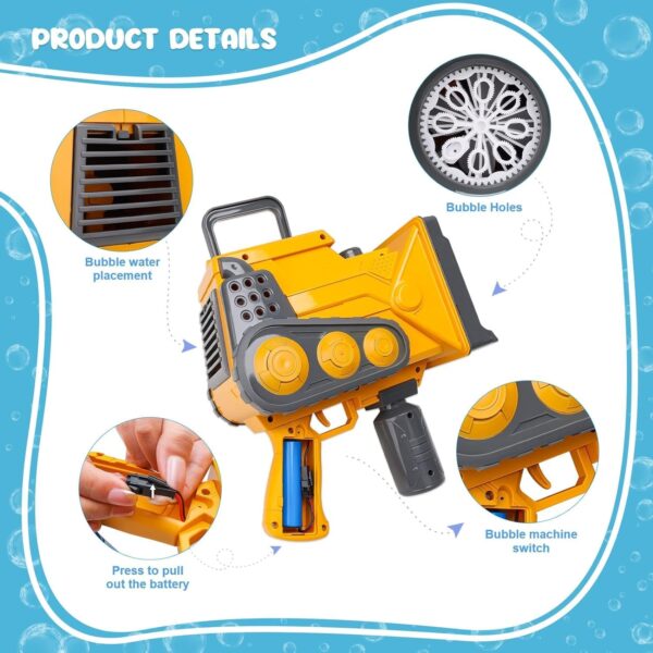 Euphoria Toys Party Bubble Machine,Bubble Maker for Kids,Bubble Toy for Indoor Outdoor Birthday Party, Gifts for Boys/Girls - Image 7