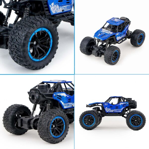 Zest 4 Toyz Remote Control Car For Kids With Mist Smoke Effect 2 Wd Monster Truck Rock Crawler Climbing Rc Toy Vehicle Car For Boys And Girls-Blue - Image 7