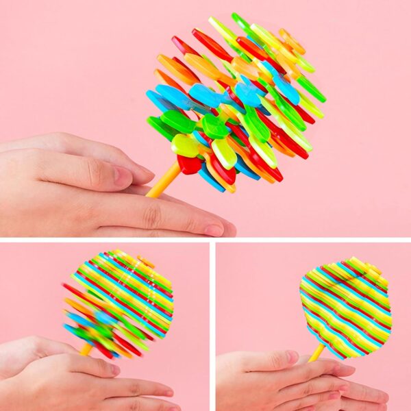 Candy Flower Toy for Kids, Stress Relief Toy - Colourful Twisting and Rotating Fidget Spinner, Durable, Fun Stress Buster Gift - Image 6