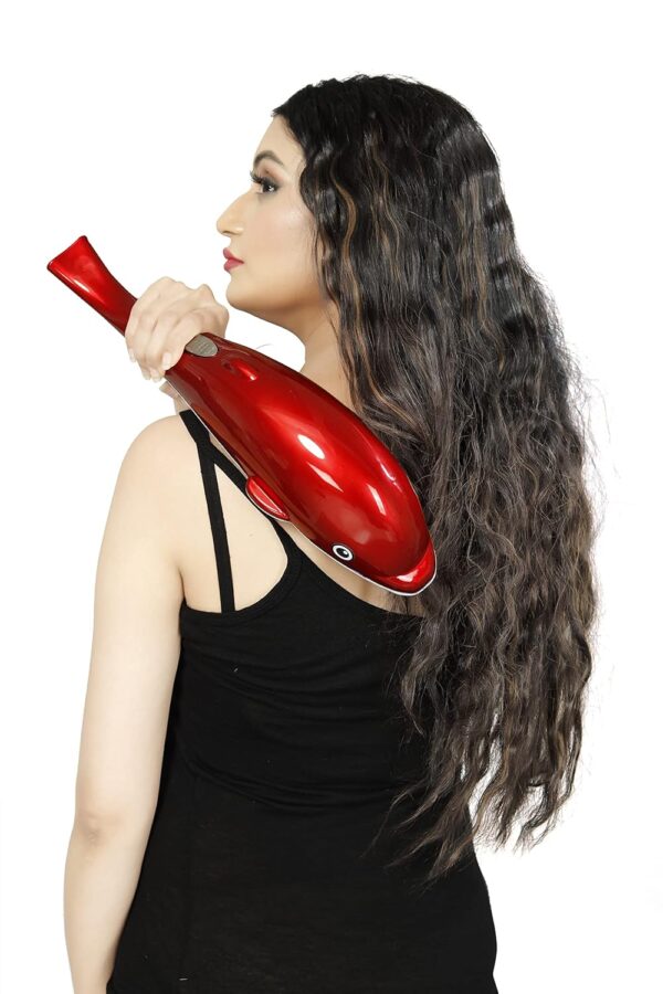 Concepta Corded Electric Dolphin Handheld Massager with Vibration, Magnetic, Far Infrared Therapy for Pain & Stress Relief For Men, Women (Red & White Colour) - Image 3