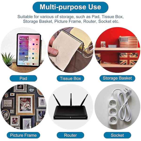 Dealsure Self Adhesive Male Female Wall Hooks 6 KG Max Magic Transparent Sticker Hooks for Hanging Mobile Case Spike Guards Toilet Brush Photo Frames Bathroom Kitchen Accessories (Pack of 5 Hook) - Image 7