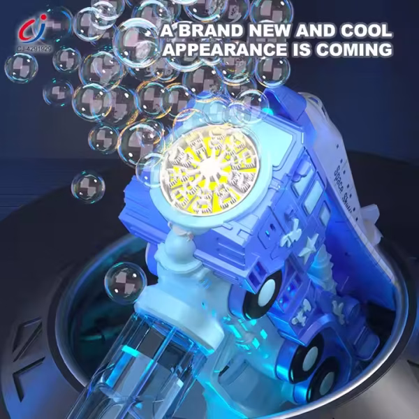 Chengji Gun Water Bubble Machine Children Outdoor Airplane Car Lighting Automatic Bubble Gun Toy for Kids - Image 3